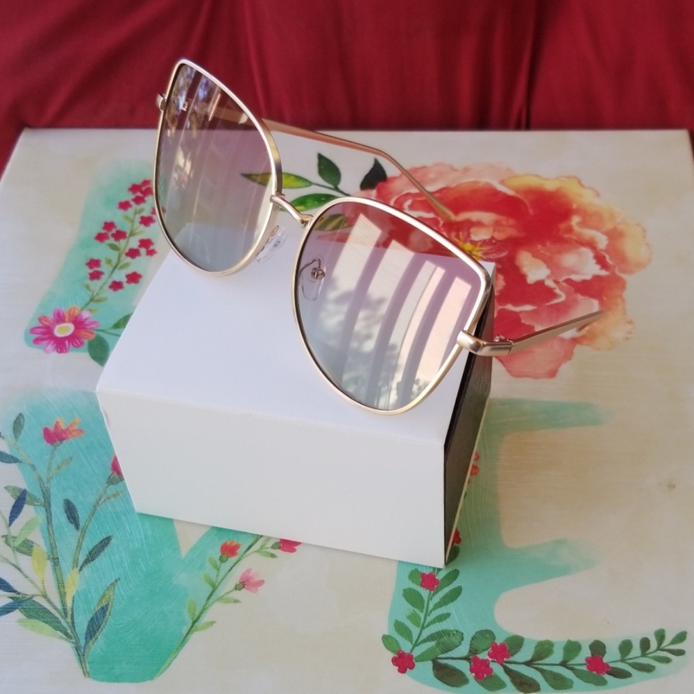 2019 Tulip Cat Eye Women Sunglasses pink blue - Picture 2 of 2